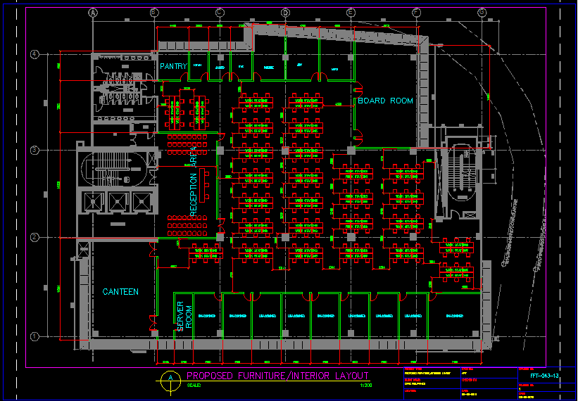 Corporate office interior DWG CAD drawing. Download now. - Cadbull